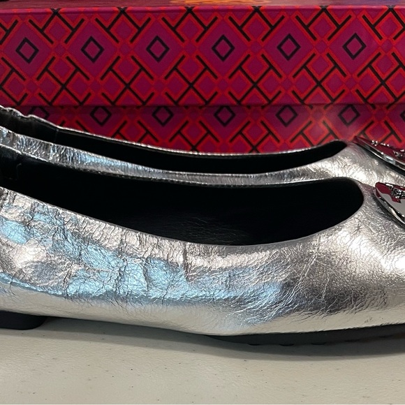 tory burch ballet flats 8 new Silver - Picture 7 of 7